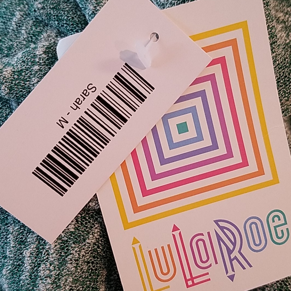 LuLaRoe Sarah Cardigan Long Sz M NWT green - Picture 5 of 7